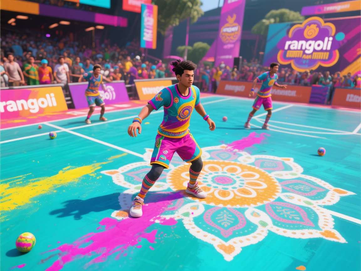 Holi Event in Indian Handball Arena